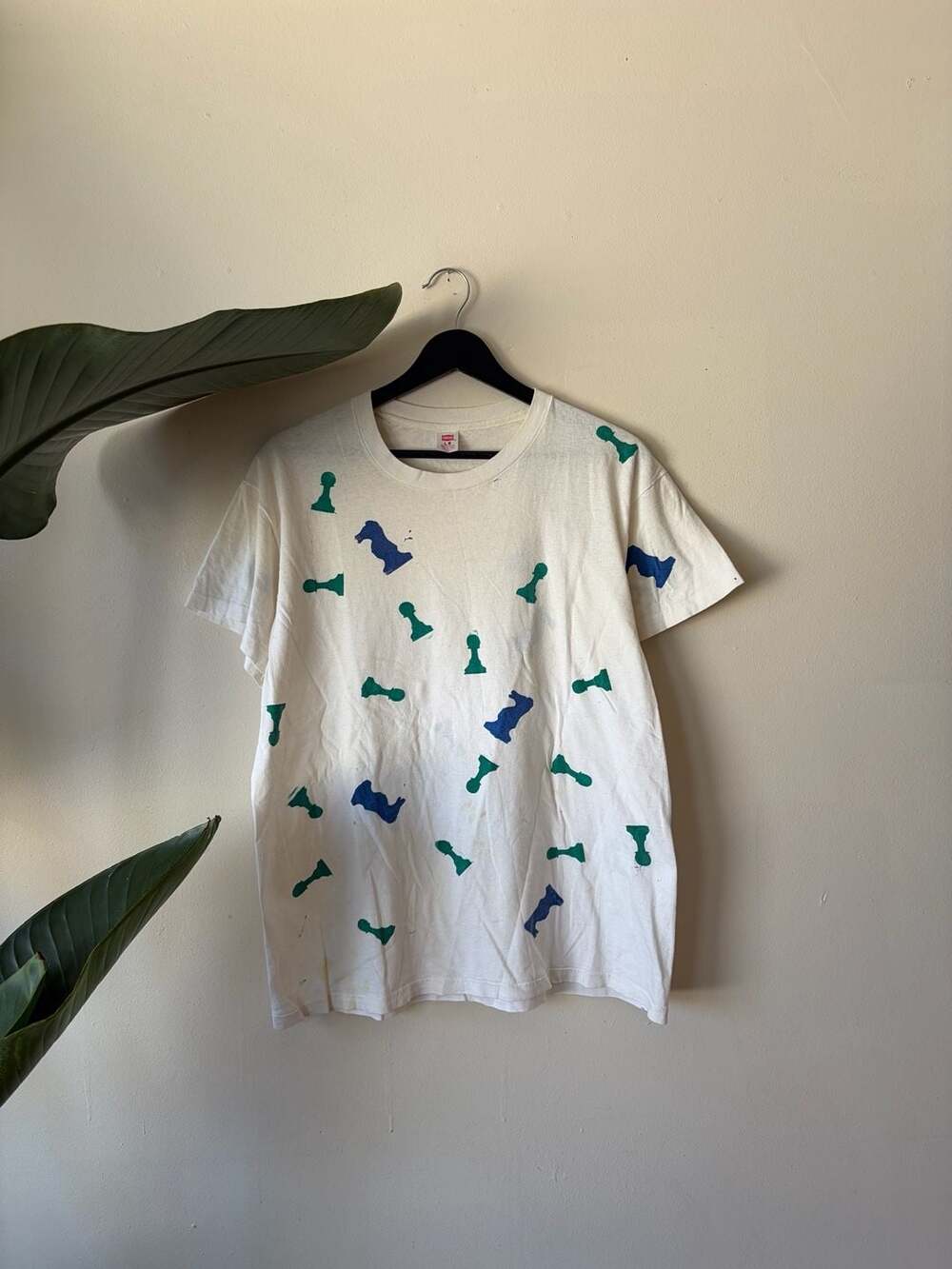 70s Hanes Chess Piece Graphic T-Shirt Size Large White